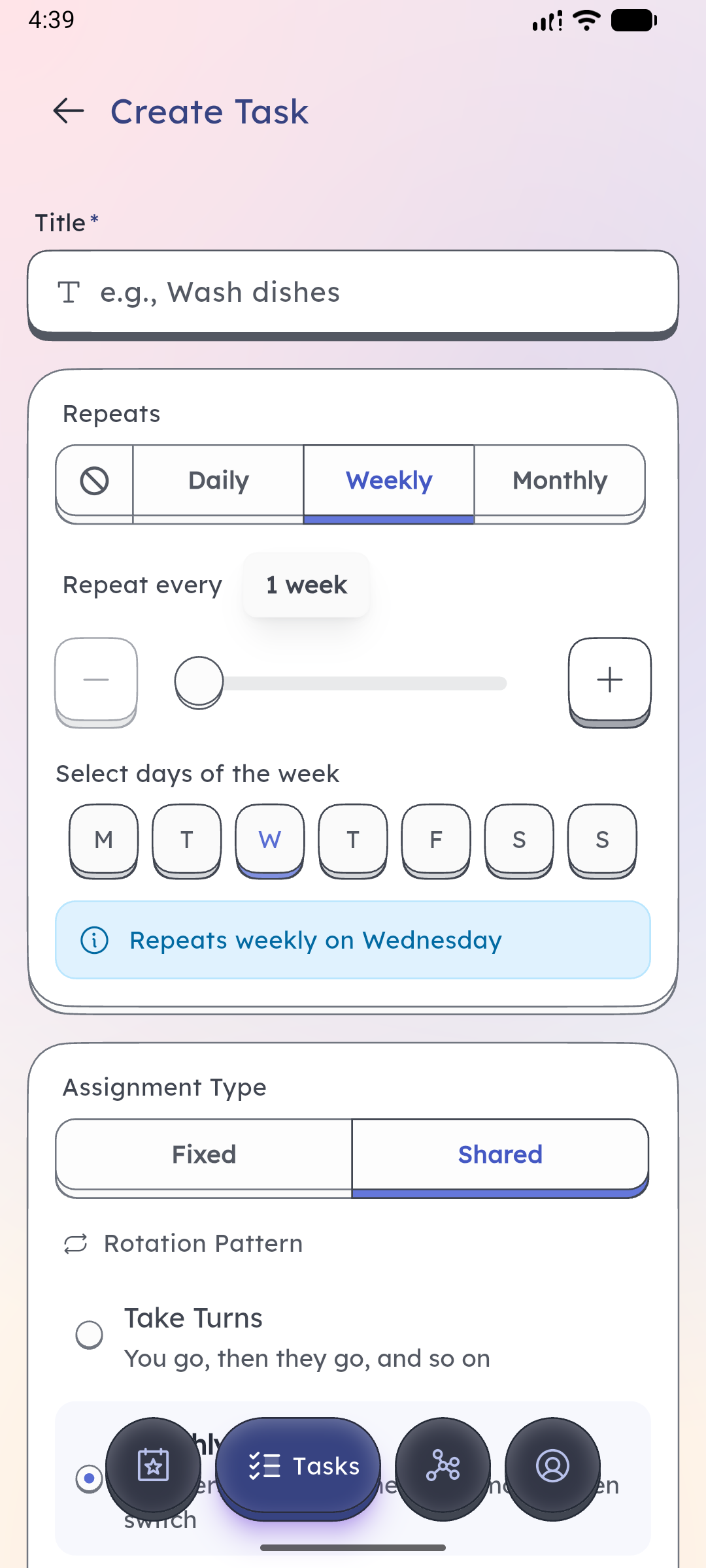 Schedgy weekly rotation schedule